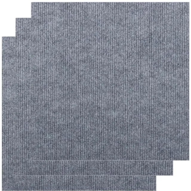 Thuys Tapijttegels – Vloerbedekking – Tapijt Tegel Set – Set van 30 – Zelfklevende Antislip Tapijten – x 1cm – Grijs