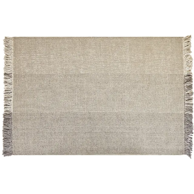 Beliani TEKELER - Modern vloerkleed - Lichtgrijs - 140 x 200 cm - Wol