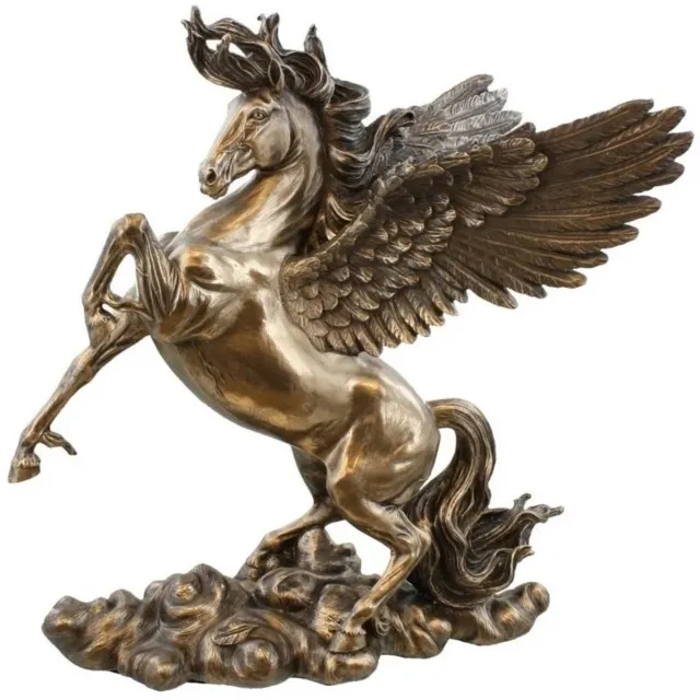 Veronese Design Beeld/figuur - Steigende Pegasus - (hxbxd) ca. 28cm x 25,5cm x 15,5cm Brons
