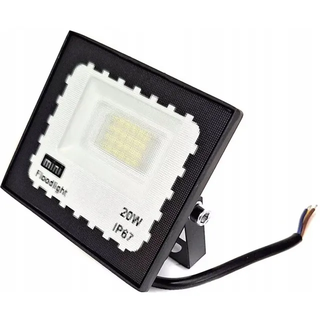 LedClick Merkloos - LED Schijnwerper - 20W - 1400lm - IP65 Waterdicht - Koud Wit zwart