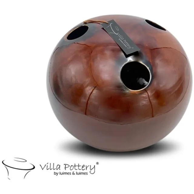 Villa Pottery Marrakech Vaas Bruin Cognac D25 x