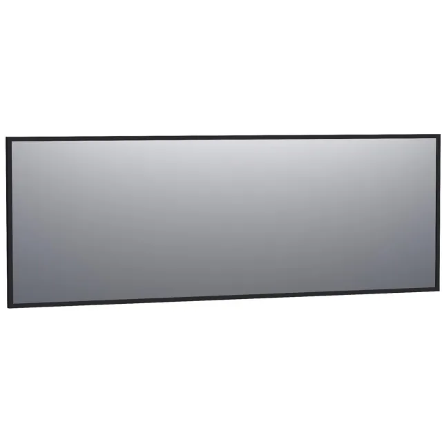 Brauer Onyx Spiegel - 200 cm - Rechthoekig - Zwart Geborsteld Frame