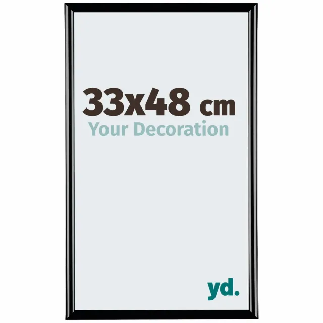 yd. Your Decoration - Fotolijst 33x48 cm - Kunststof - Zwart Hoogglans - Bordeaux