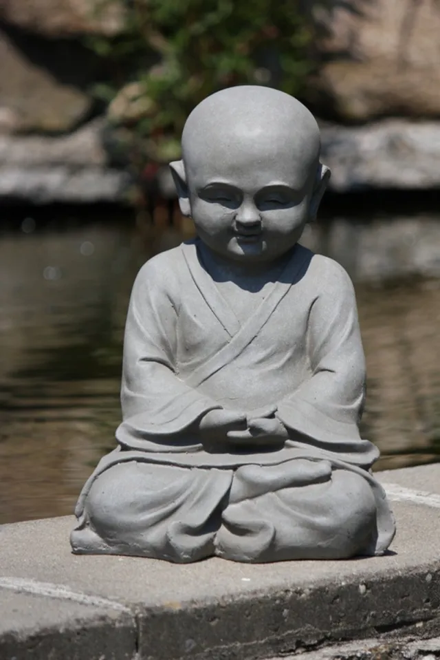 Inspiring Minds Stone-Lite Deco Tuinbeeld Shaolin 524 Grijs