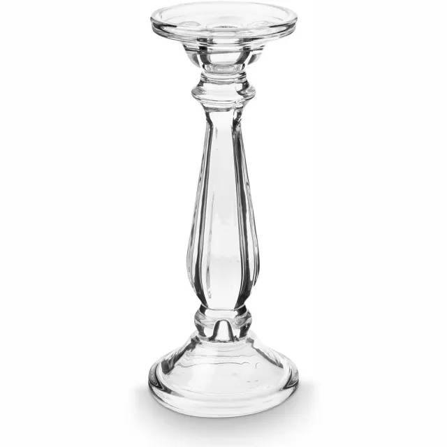 vtwonen Kandelaar - Transparant - Glas - 9.9x25cm
