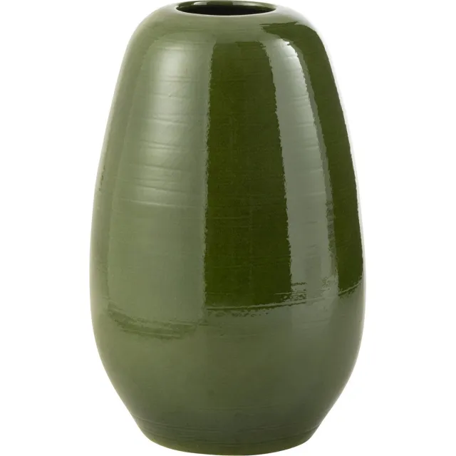 J-Line vaas Lola - porselein - groen - large - 55 cm hoog