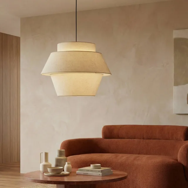 NOUS Living hanglamp Daniel (Ø55x37 cm) Naturel
