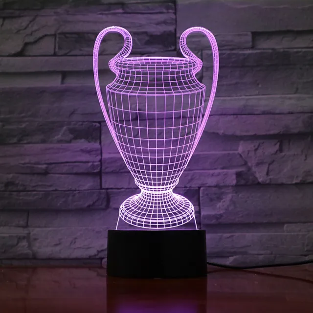 MC Living 3D Led Lamp Met Gravering - RGB 7 Kleuren - Beker