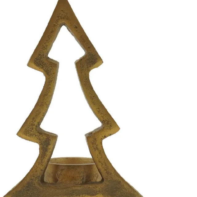 Home Society Candleholder - Sheho - Kerstboom - Goudkleurig