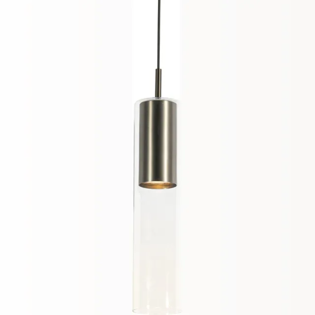 QAZQA lloyd - Moderne Hanglamp - 1 lichts - Ø 7 cm - Donkergrijs - Woonkamer | Slaapkamer | Keuken