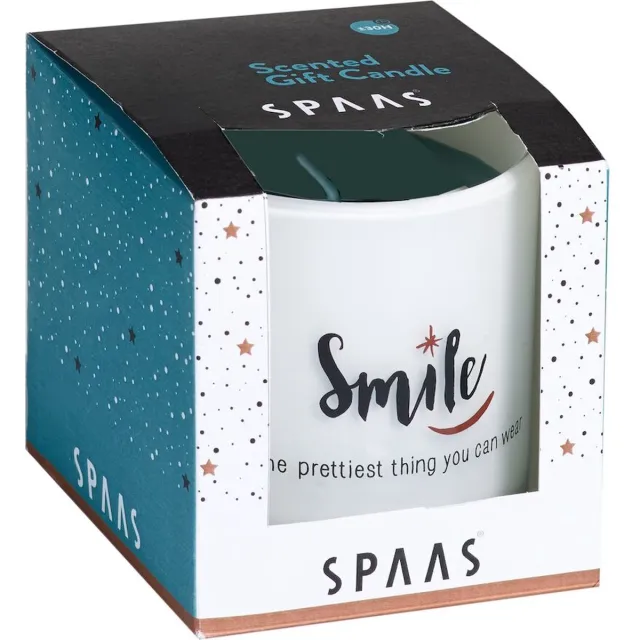 Spaas Geurkaars glas in doos - Merry Moments emerald green