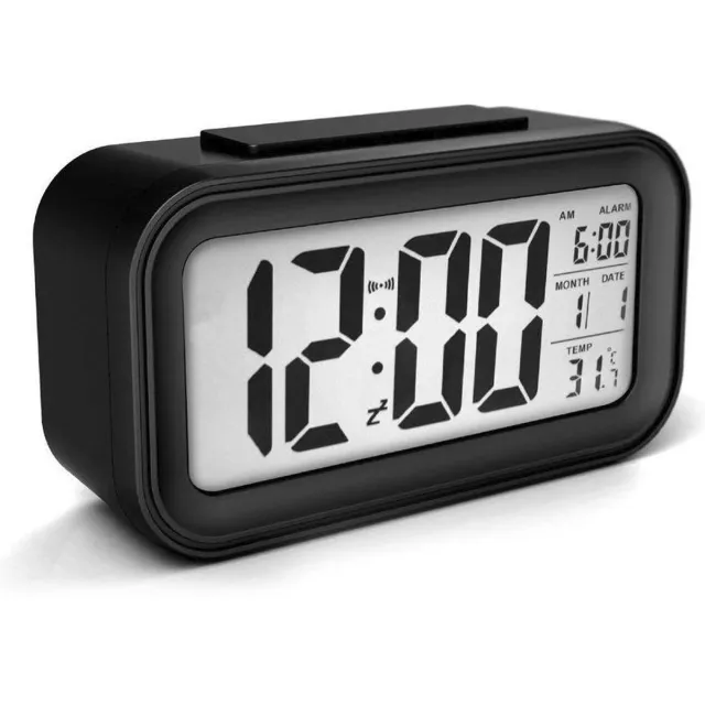 JustAnotherProduct jaP Clocks AC18 digitale wekker - Alarmklok - Inclusief temperatuurmeter - Met snooze en verlichtingsfunctie - Zwart Black