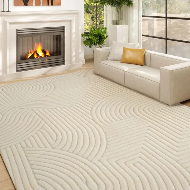 Evaux boutique Vloerkleed - Tapijt - Antislip - 120 x 160cm Beige