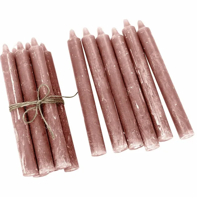 Loberon Kaars set van 12 Bauceau roze