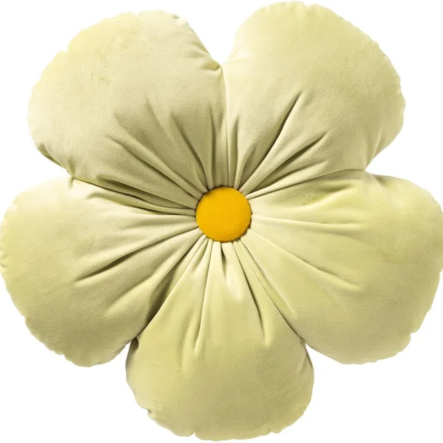 Textino LEANDER - sierkussen Ø40 cm - bloem - Nile - groen Lichtgroen