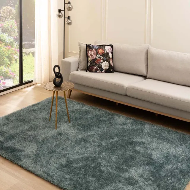 Tapeso Velvet vloerkleed - Posh blauw 280x380