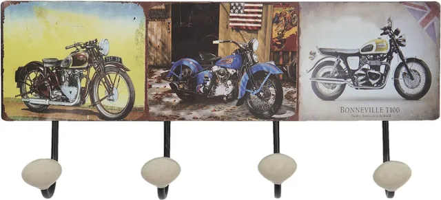 Clayre & Eef Wandkapstok 40x5x17 cm Bruin IJzer Motor