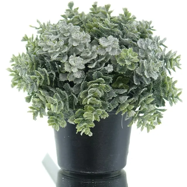 Gasper Kerst Eucalyptusbol besneeuwd in pot Ø 13 cm - Kunstplanten