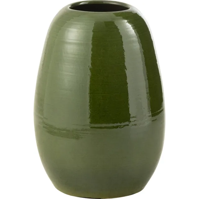 J-Line vaas Lola - porselein - groen - medium - 40 cm hoog