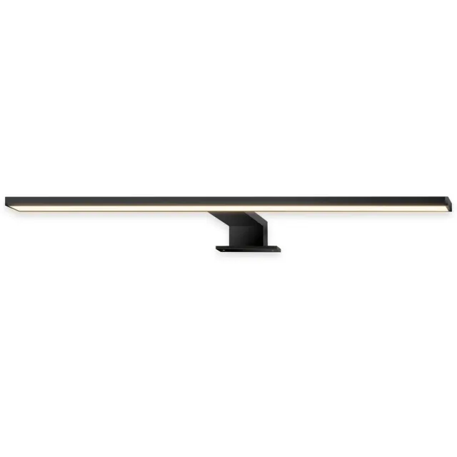 B.K.Licht BRILONER Dun - LED Spiegelverlichting - warm wit licht - spiegellamp - klembaar of schroefbaar - zwart - 50x10.5x4 cm Zwart (50cm)