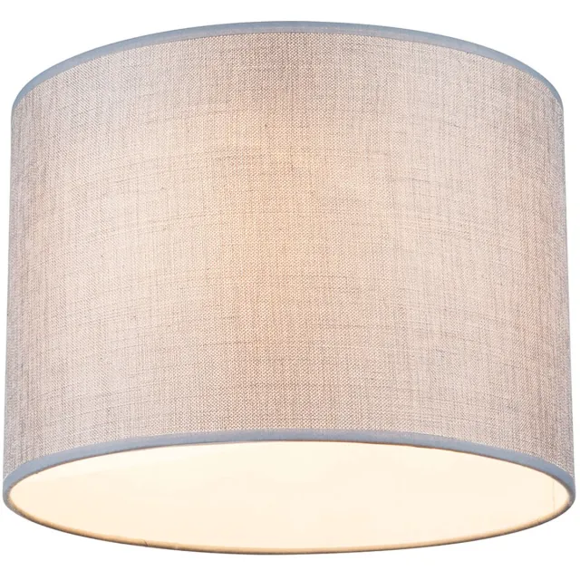 Globo Plafondlamp slaapkamer logeerkamer textiel kap lamp spot grijs Globo 24689D
