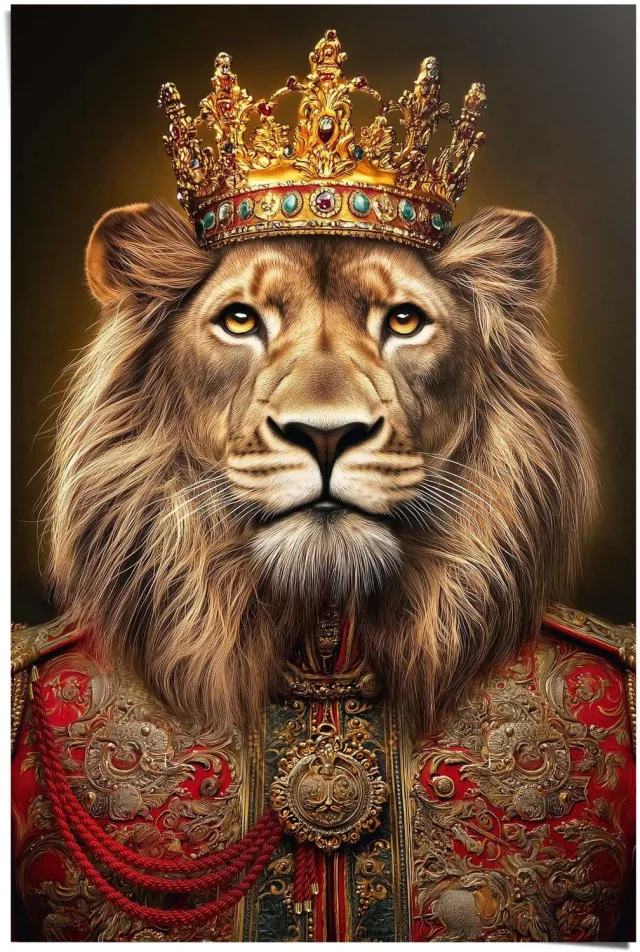 Reinders Poster Dieren Gouden Majesteit 91,5 x 61 glanzend gestreken papier