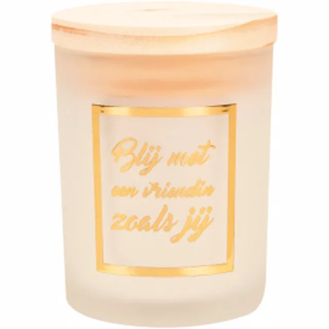 Snoepkado.com Geurkaars - White/gold - Vrienden voor het leven - In cadeauverpakking wit goudkleurig