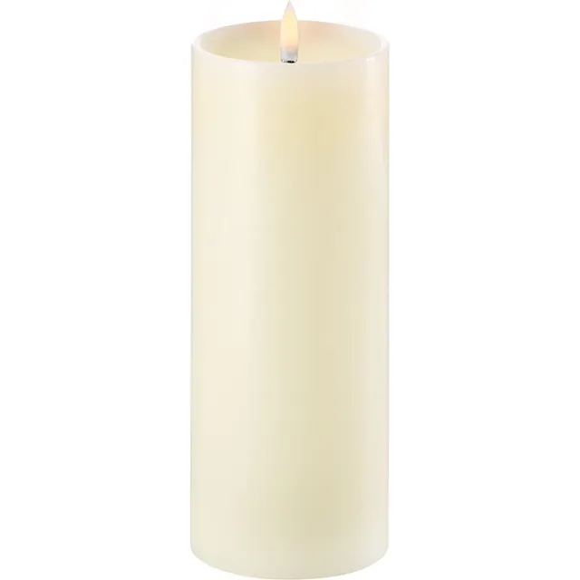 Uyuni Led Rustieke Kaars Ivory- 20CM Ivoor