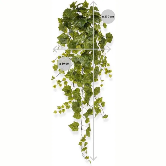 maxifleur Kunstplanten Maxifleur Druivenblad Kunsthangplant - 130 cm - Groen