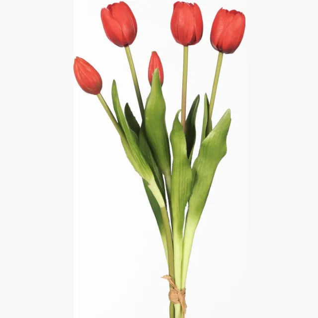 KNUS Lifestyle Real Touch kunsttulp Sally - Rood - 43 cm