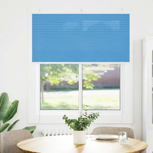 vidaXL Plissé rolgordijn 115x150cm stofbreedte 114,4cm polyester blauw