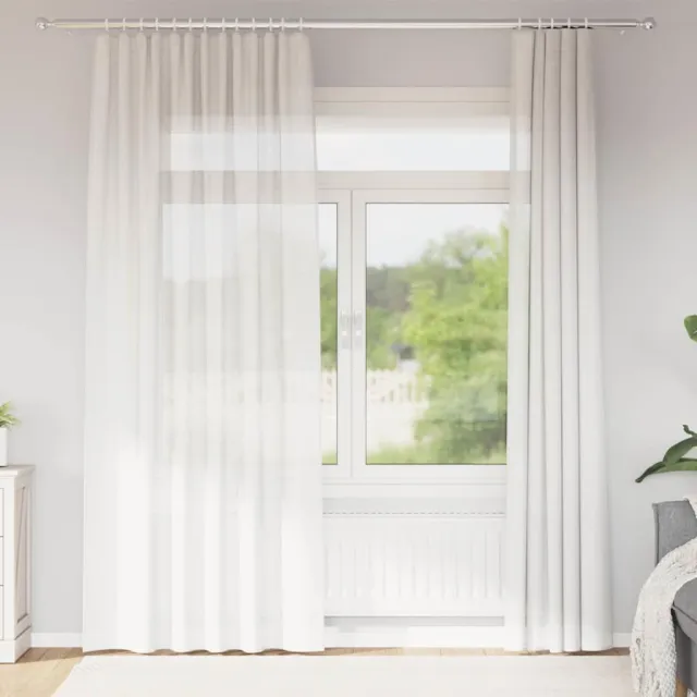 vidaXL Gordijnen voile met roedezakken 2 st wit