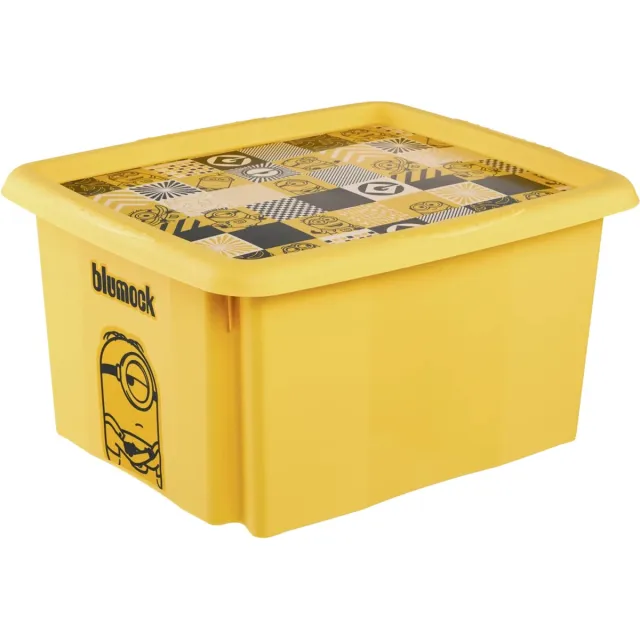 Keeeper Karolina Minions Mosaic opbergbox, 24 liter, geel, 355 x 425 x 225 mm Black;Grey;Yellow;White