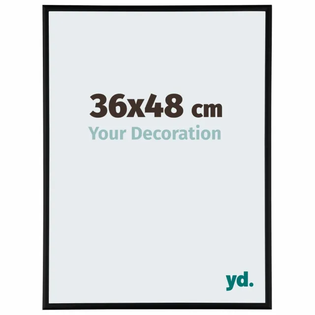 yd. Your Decoration - Fotolijst 36x48 cm - Aluminium - Zwart Mat - Kent
