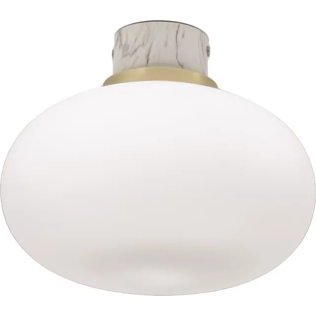 Lumidora Plafondlamp 74730 - Plafonniere - LORENA - E27 - Wit - Grijs - Goud - Marmer - Messing (kleur) - Metaal - Badkamerlamp - IP44 - ⌀ 32 cm