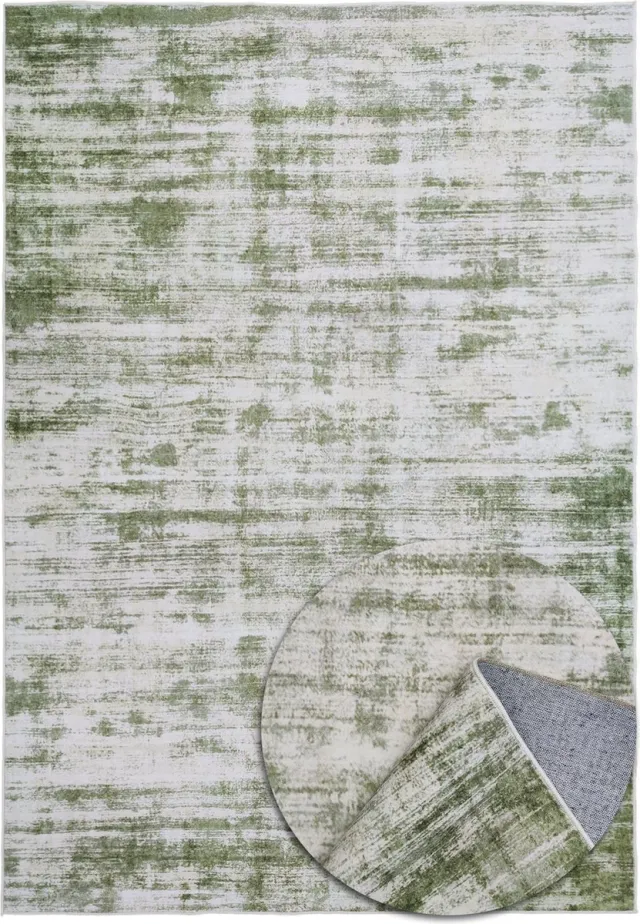 TESSO LIVING Modern Abstract Vloerkleed - Zacht - Machinewasbaar Tapijt- Antislip - Premium Polyester Vezels - Groen - 120cm x 160cm