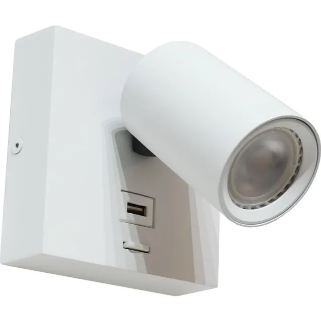Artdelight Wandlamp Master LED - Wit - USB - GU10 LED 6W 2700K - IP20
