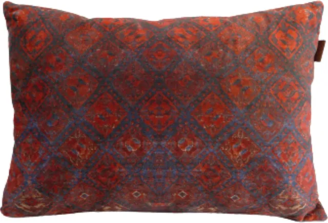 SusaStyle OUTLET - Sierkussen Farah – 53x37 cm – Zijdezacht – Anti-allergisch – Afneembare hoes Donkerblauw, zwart, verschillende roodtinten, crème