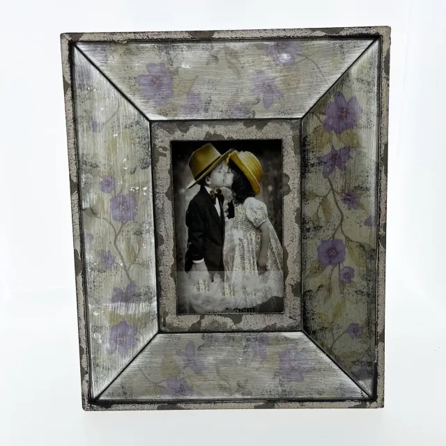 AL Houten Gekleurde Fotolijst - 10 x 15 cm paars