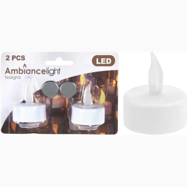 Koopman LED Theelicht Set - Bezorgd met Batterijen - Realistisch Flikkereffect - Veilig en Geurloos Wit