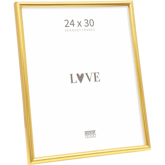 Deknudt Frames fotolijst S011A4 - smal goud in kunststof - 24x30 cm