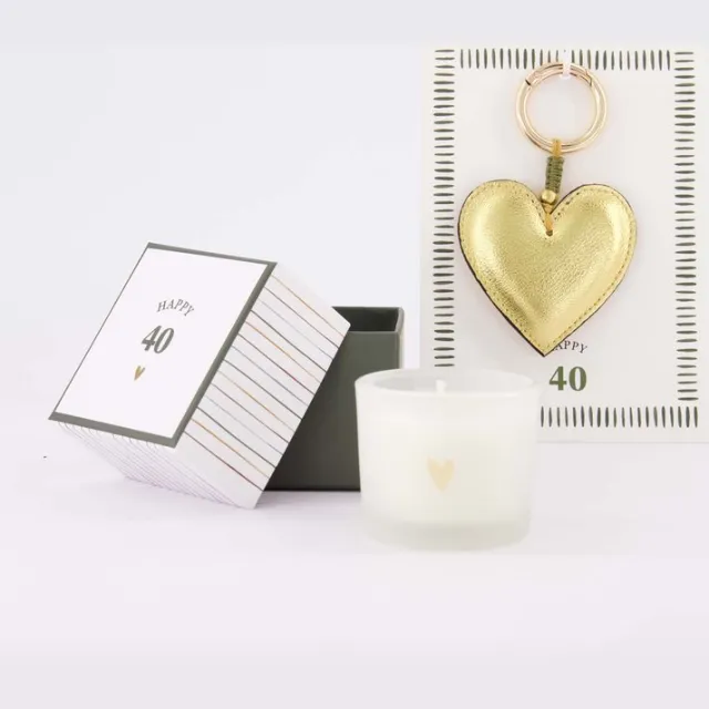 Zusss geurkaars in doosje happy 40 - Wit / Groen - 4,6X5,5Cm
