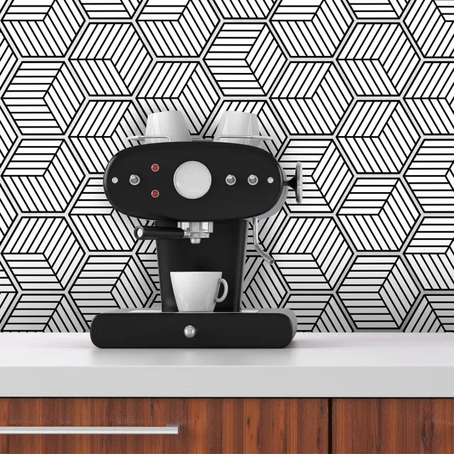 Ambiance Sticker Zelfklevende tegelmuurstickers voor keuken en badkamer - Geometrische zeshoekige tegels - 28 zeshoekige stickers 10x9cm Multi color