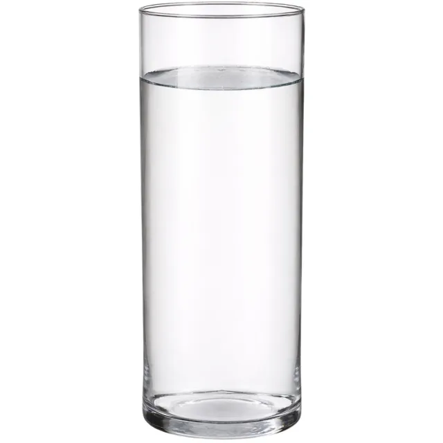 Home & Styling Bloemenvaas - Cilinder vorm - transparant - glas - 19 x 55 cm - rechte cilinder - boeketten - sierrtakken