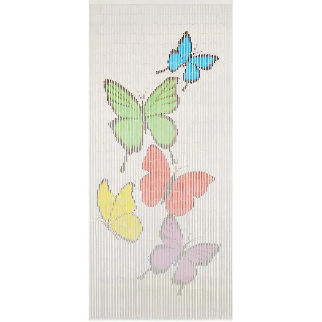 vidaXL Vliegengordijn 90x200 cm bamboe Meerkleurig
