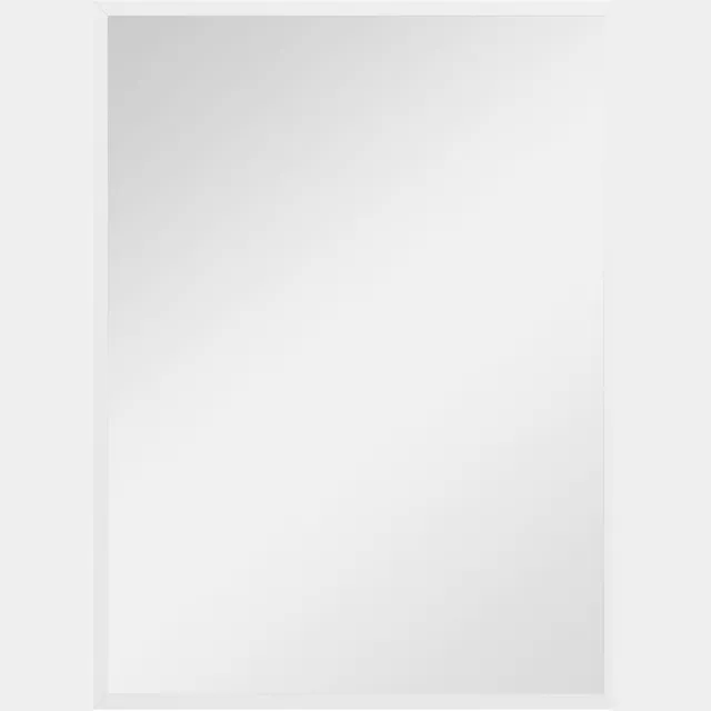 ZYLARO Wandspiegel - Decoratieve hangspiegel - 60 x 80 cm - Eenvoudige montage - Inclusief schroeven wit
