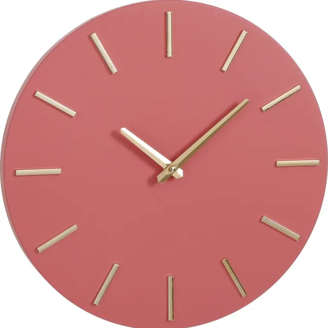 Mica Decorations Brixen Wandklok - Ø36 cm - Roze