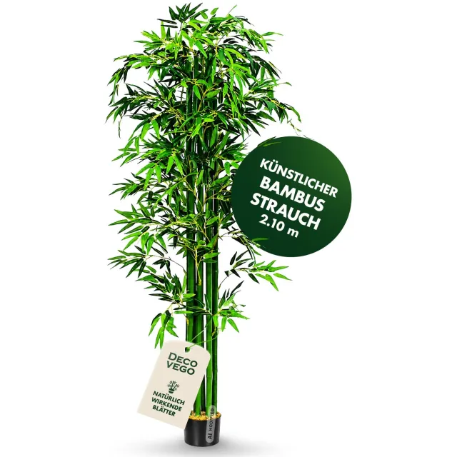 Decovego Valse Kunstmatige Plant Bamboe Plant Echt Hout Decoratie 210cm DECOVEGO