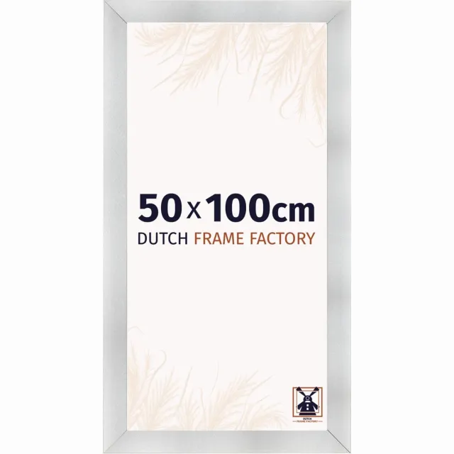 Dutch Frame Factory Fotolijst 50x100 cm - MDF - Aluminium Geborsteld - Praag