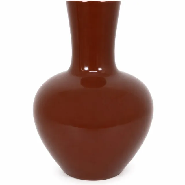 by Mooss Vaas Ø29 x 39 cm - Brown - Hoogglans - Modern - Luxe - Design - Glanzend - Stijlvol - Elegant - Chique - Trendy - Decoratief - Woondecoratie